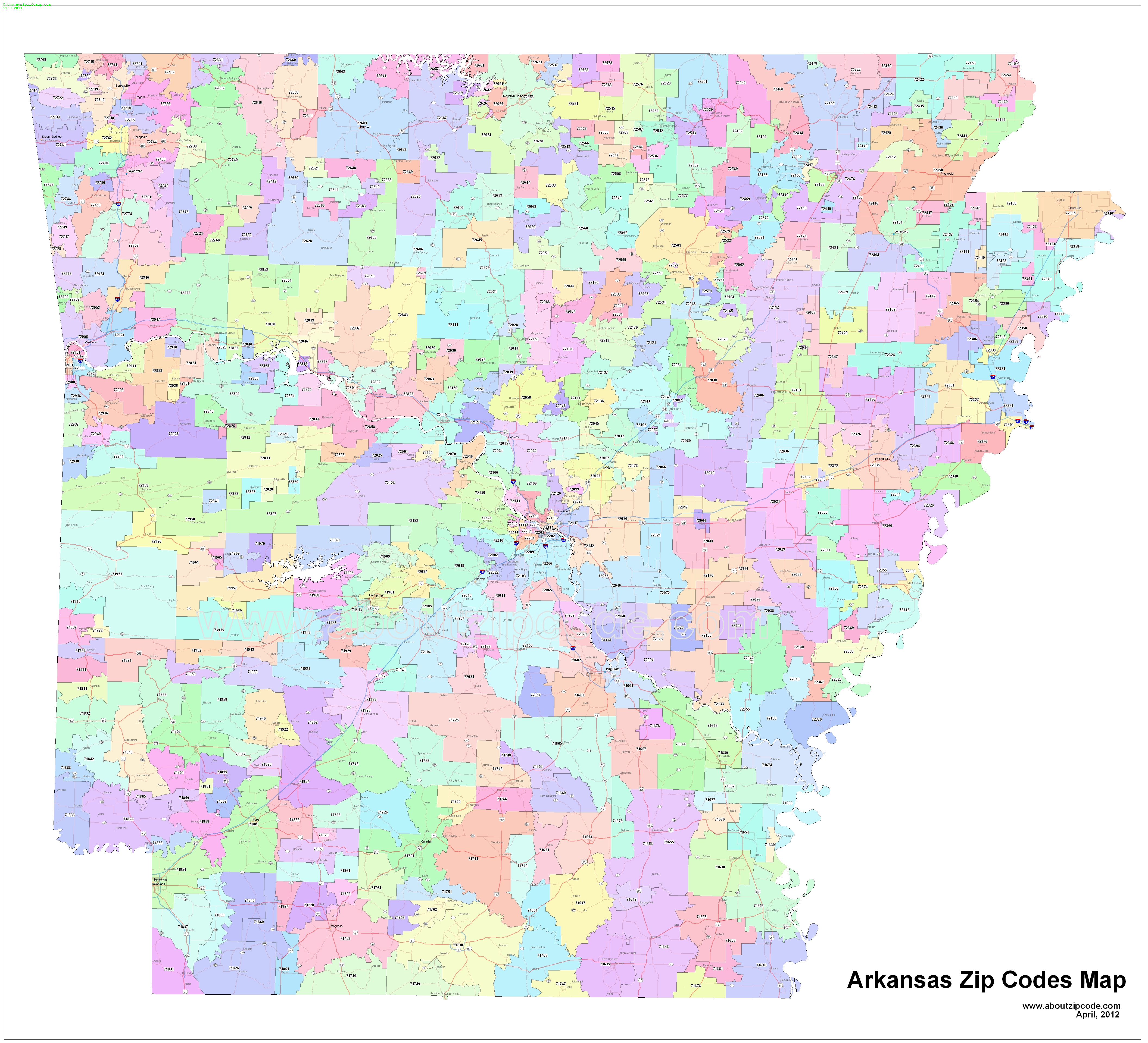 Arkansas Zip Code Maps Free Arkansas Zip Code Maps