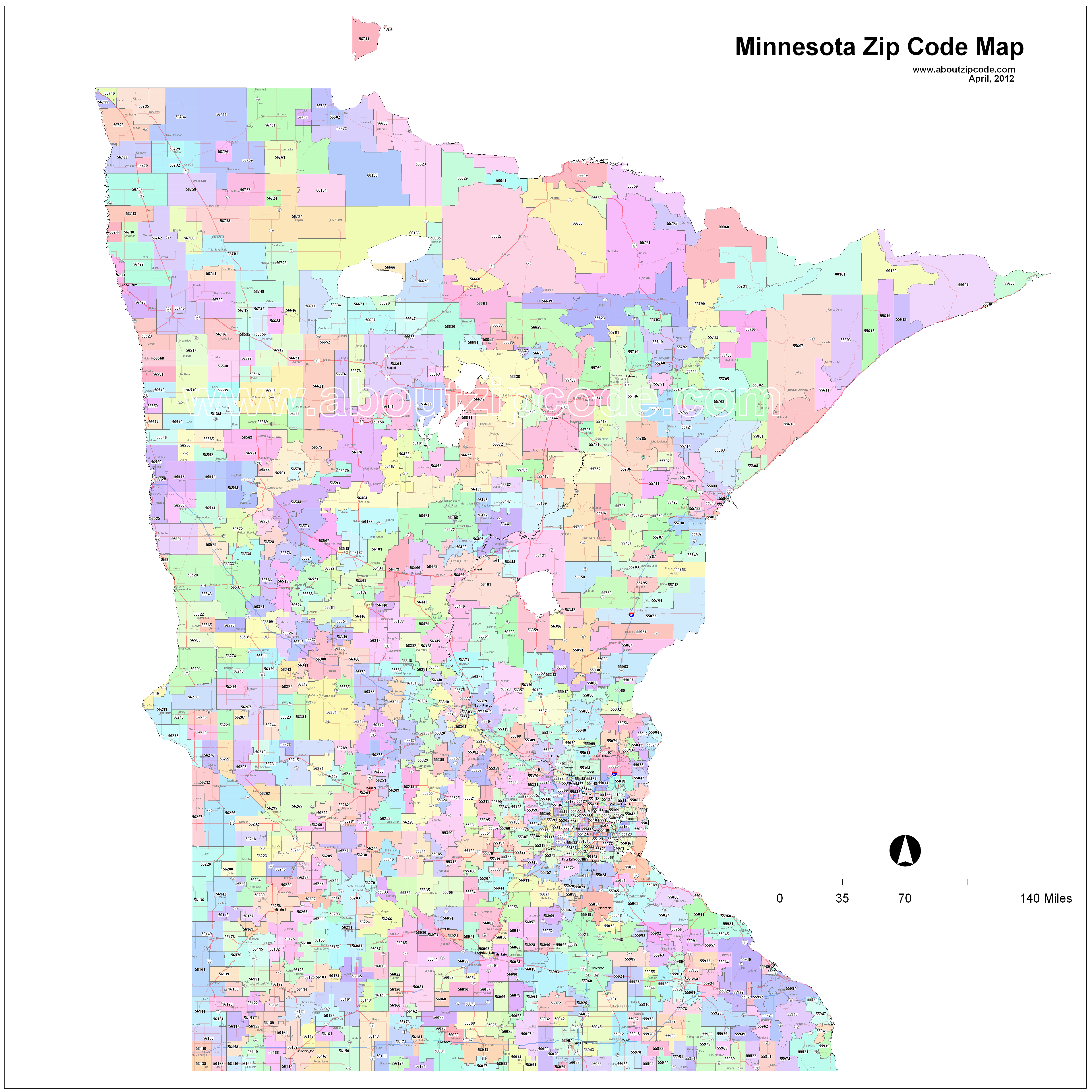 Minnesota Zip Code Maps Free Minnesota Zip Code Maps