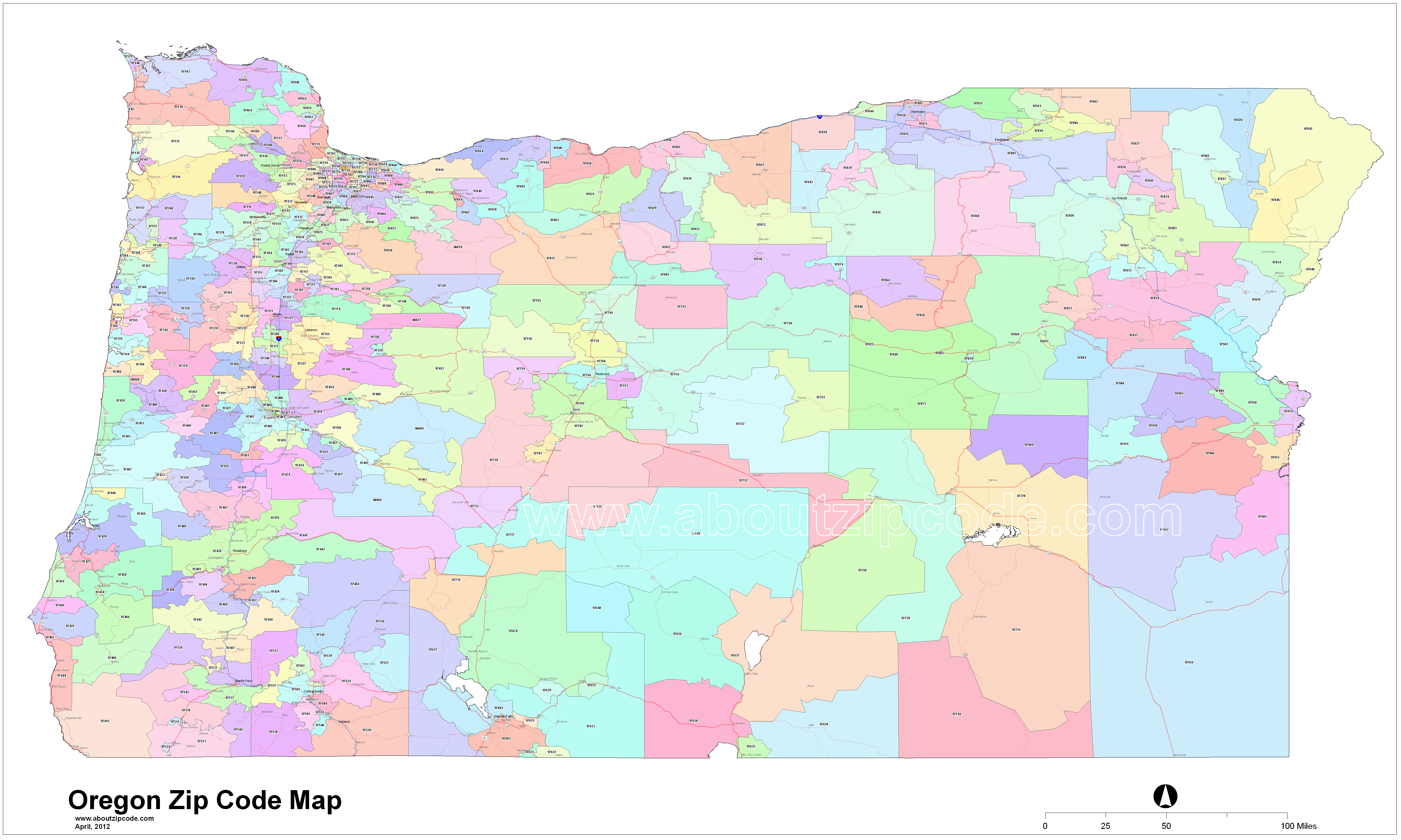 Oregon Zip Code Maps Free Oregon Zip Code Maps
