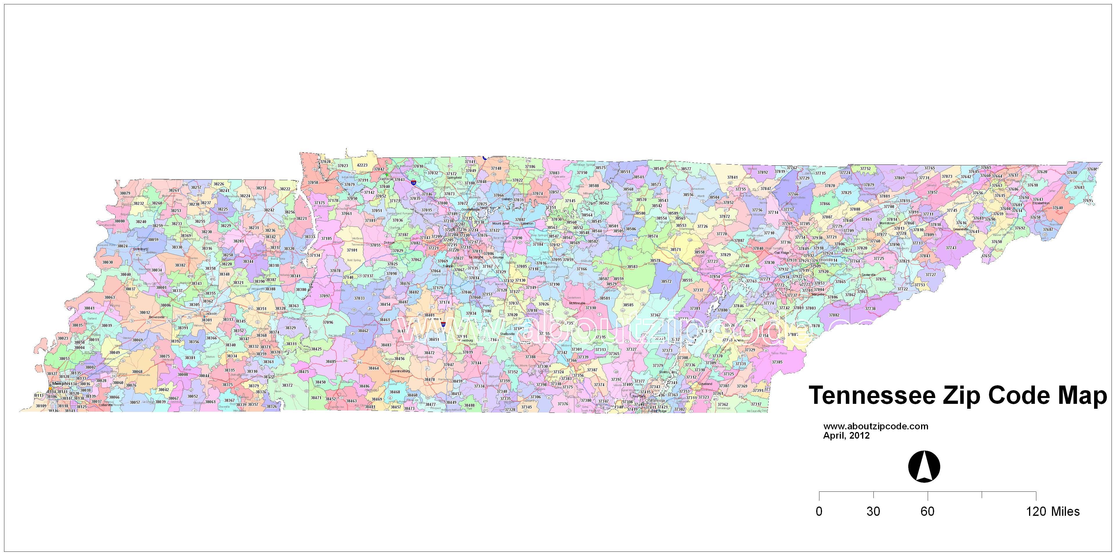 Tennessee Zip Code Maps Free Tennessee Zip Code Maps