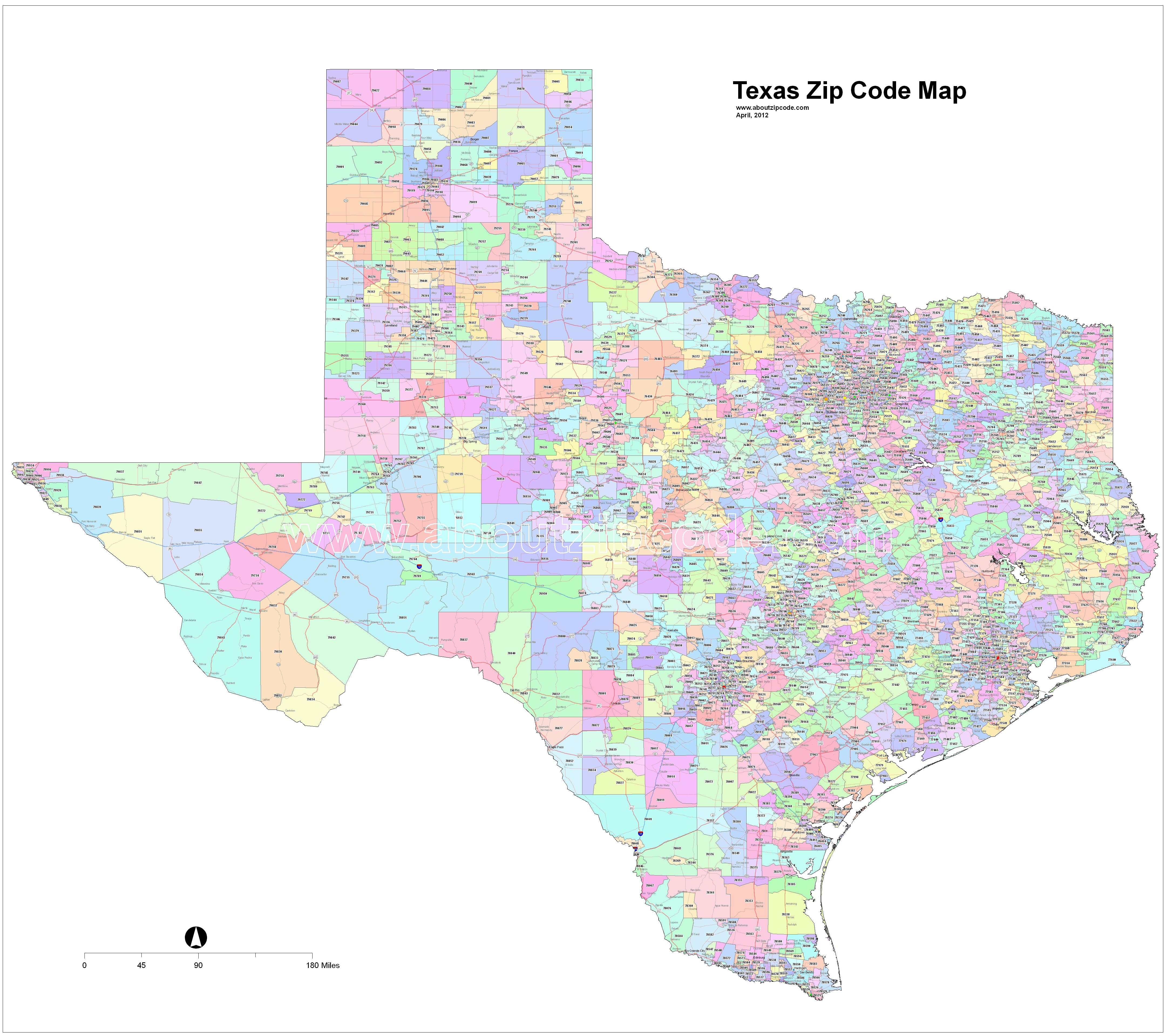 Texas Zip Code Maps Free Texas Zip Code Maps. www.aboutzipcode.com. 