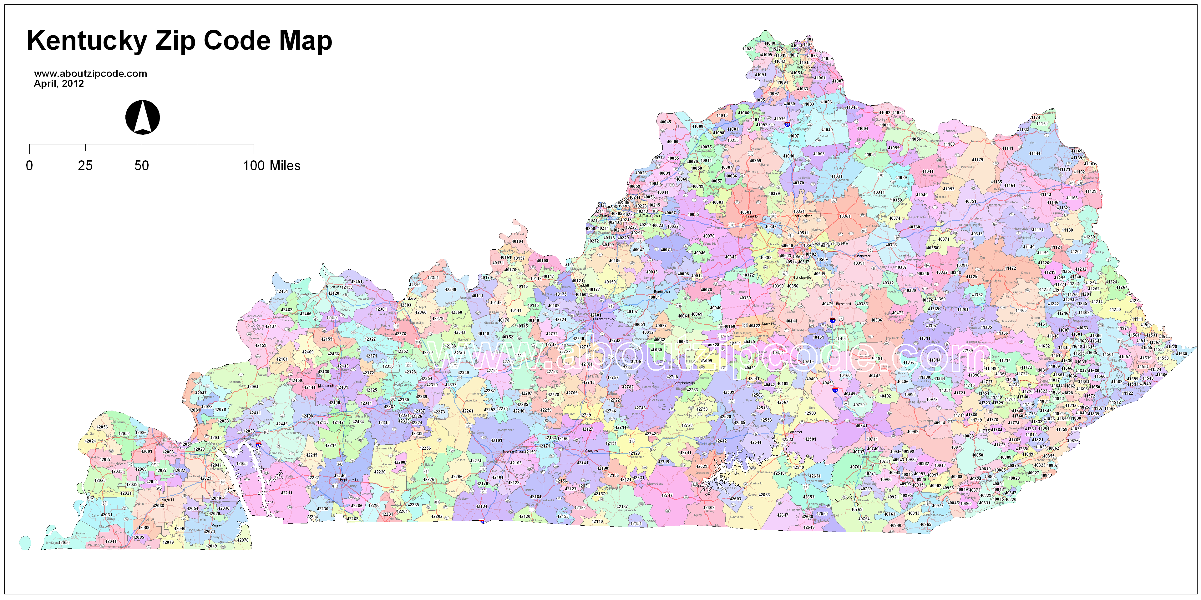 Kentucky Zip Code Maps Free Kentucky Zip Code Maps